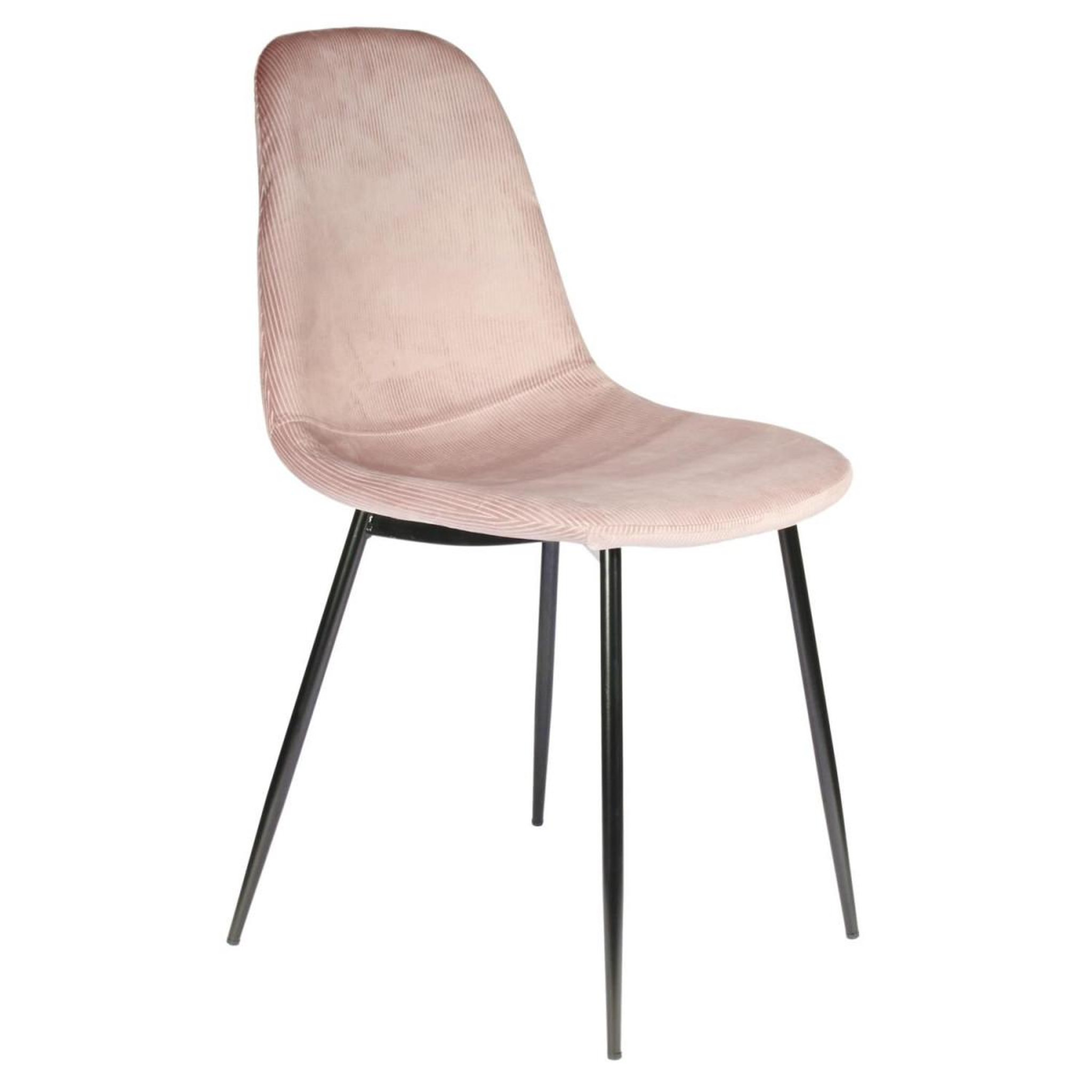 Voir la diapositive 2 : The Home Deco Factory Lot de 4 chaises velours  giulia  85cm rose