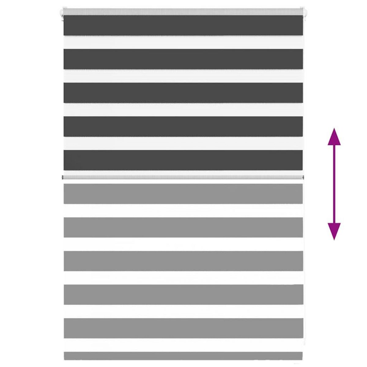 VIDAXL Store zebre noir 110x100 cm largeur du tissu 105,9 cm polyester