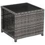 Voir la diapositive 4 : VIDAXL Ensemble de bistro 3 pcs avec coussins Resine tressee Gris