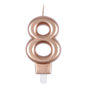 Voir la diapositive 1 : Paris Prix Bougie d'Anniversaire  Chiffre 8  7cm Rose Gold