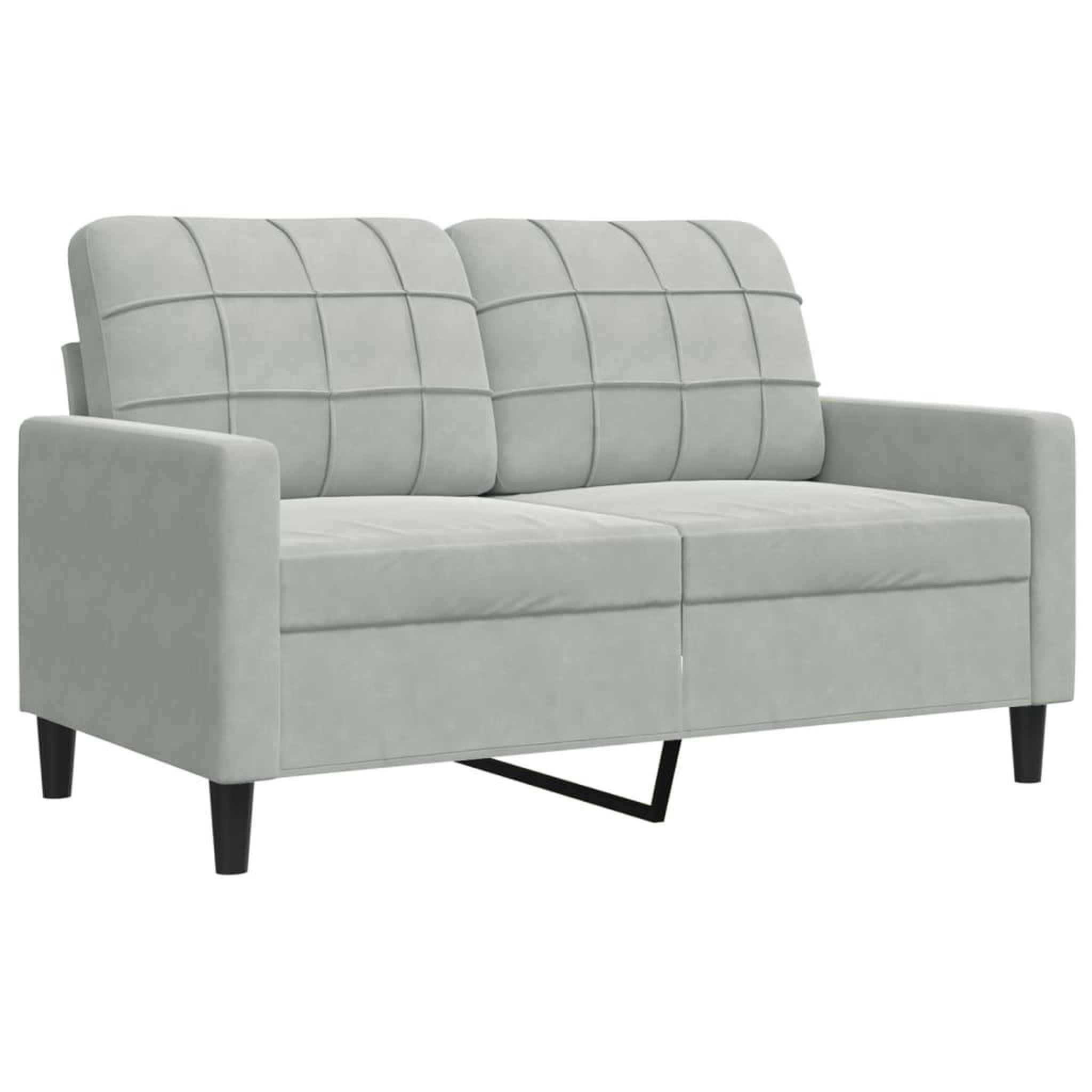 Voir la diapositive 4 : VIDAXL Ensemble de canapes 3 pcs avec coussins Gris clair Velours