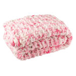 Paris Prix Plaid Tricoté  Efrain  130x170cm Rose & Blanc