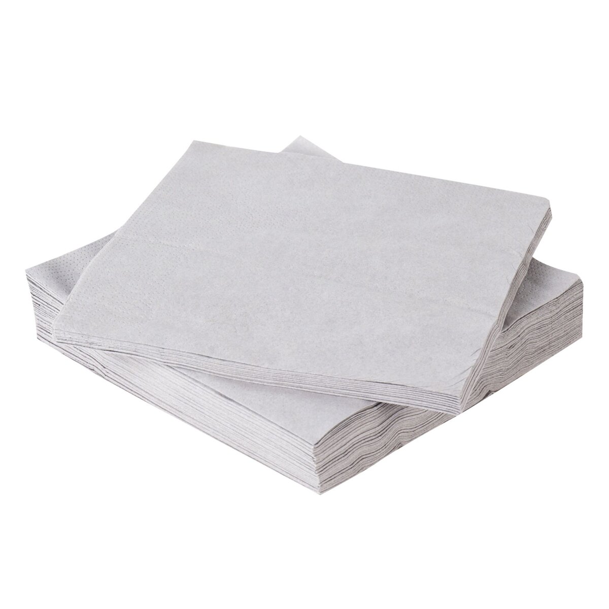 Lot de 100 serviettes en papier 33cm 2 plis gris