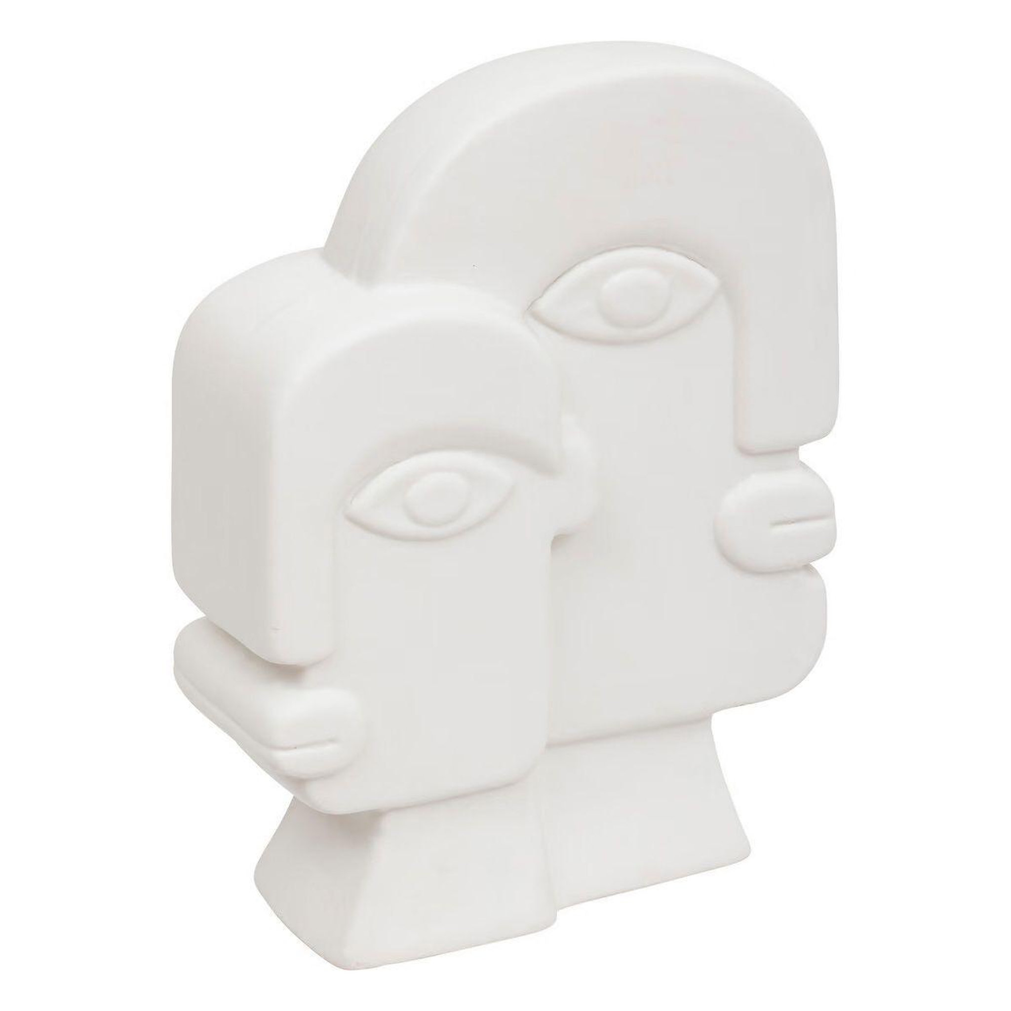 ATMOSPHERA Statuette visage en céramique  soleya  26cm blanc