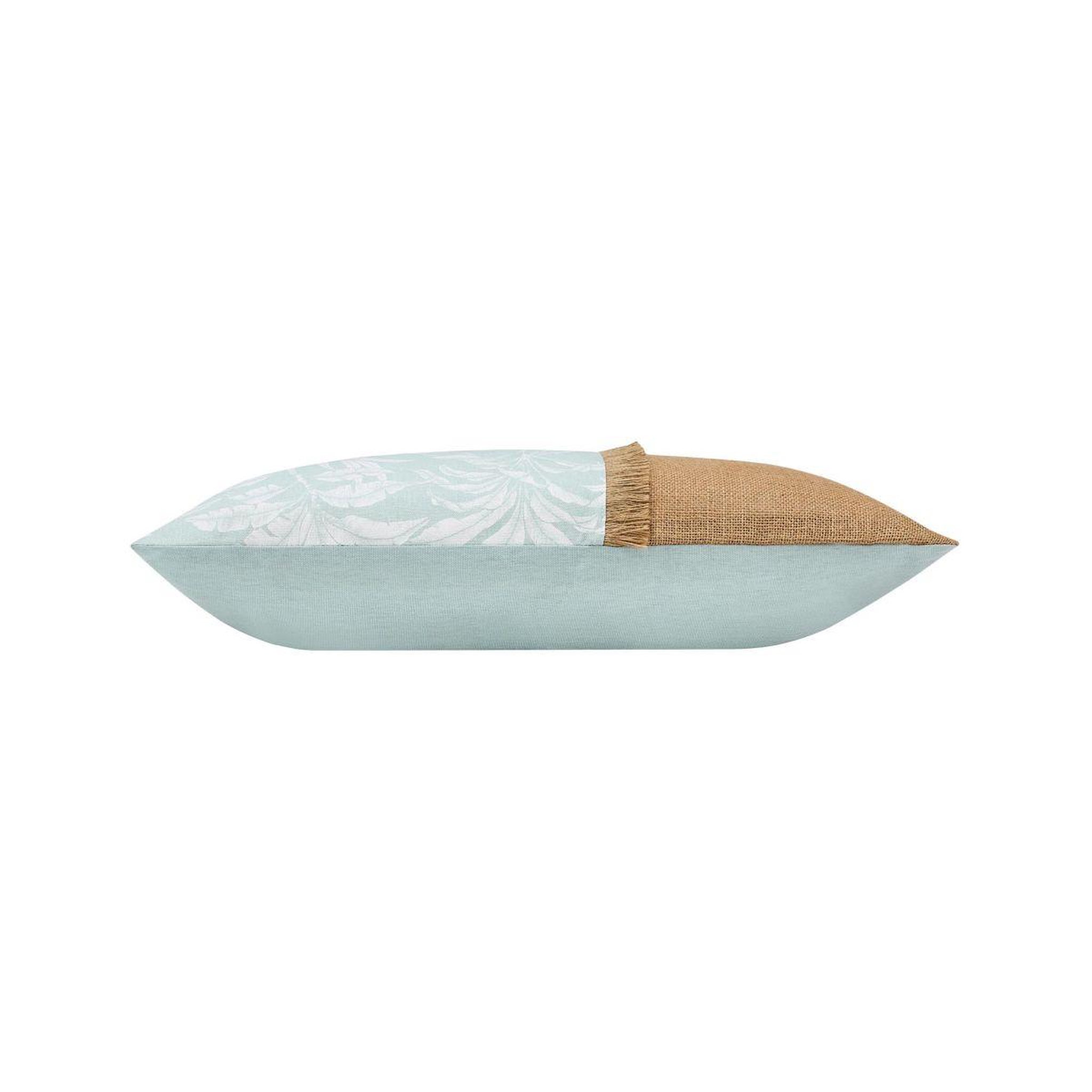 Voir la diapositive 3 : Douceur d'Intérieur Coussin déco imprimé avec jute  hera  30x50cm menthe