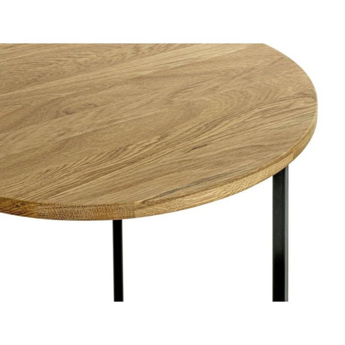 Paris Prix Table d'Appoint Ronde  Pika  52cm Chêne & Noir