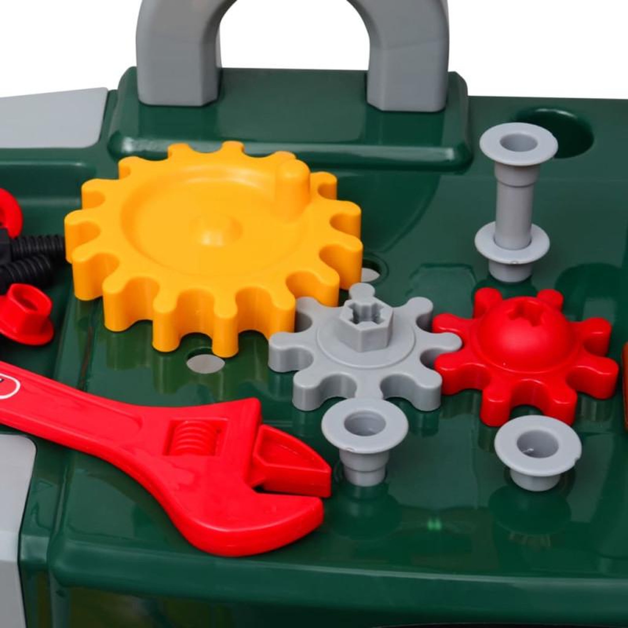 Voir la diapositive 3 : VIDAXL Établi jouet avec outils pour enfants Vert + Gris