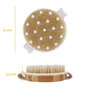 Voir la diapositive 2 : VIVEZEN Brosse de massage et de drainage, anti cellulite en bambou 11 x 11 x 3,5 cm avec poignée de maintien