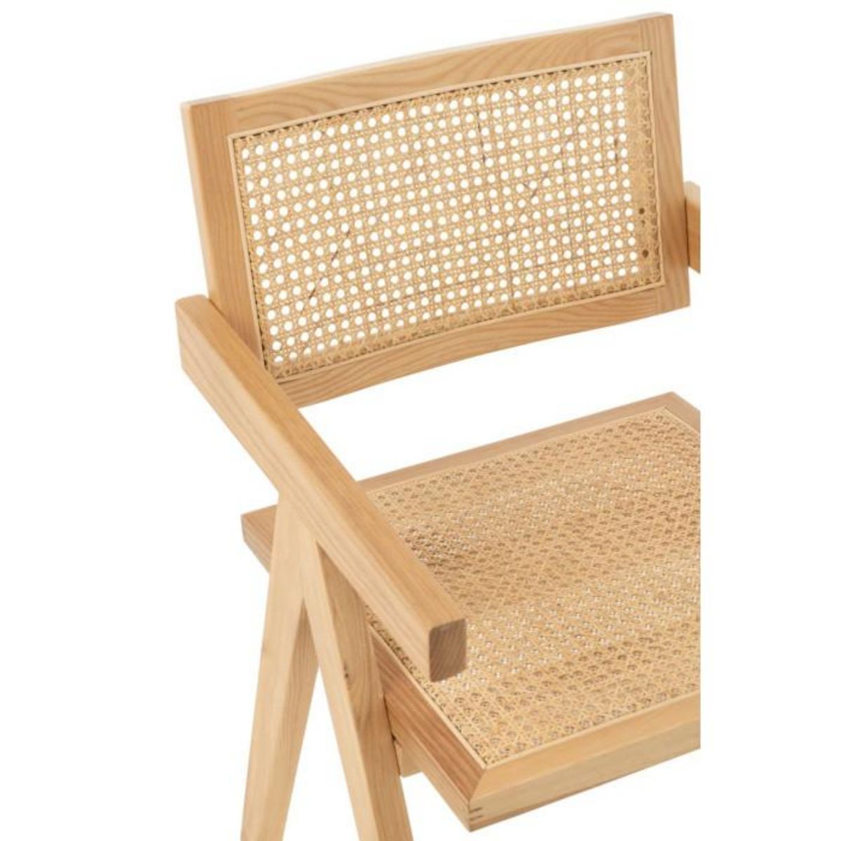 Paris Prix Chaise Cannage en Bois  Grid  80cm Naturel