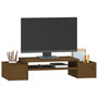 Voir la diapositive 4 : VIDAXL Support de moniteur Marron miel 70x27,5x15cm Bois de pin solide
