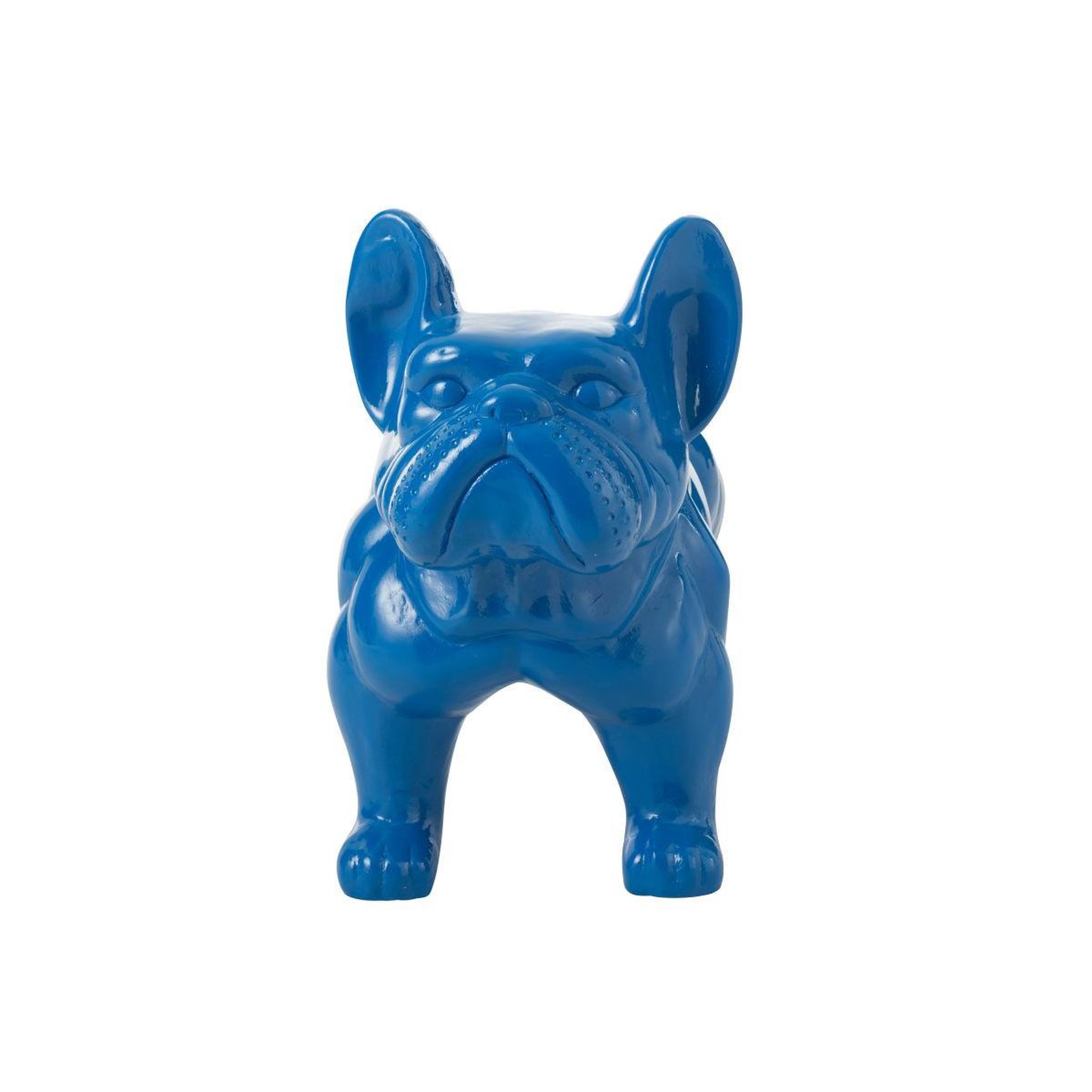 Voir la diapositive 3 : J-LINE Statue déco  bulldog  88cm bleu
