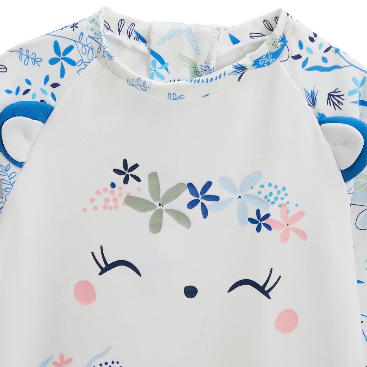 Petit Béguin Maillot de bain bébé 2 pièces t-shirt de protection UV & culotte Océan d'amour