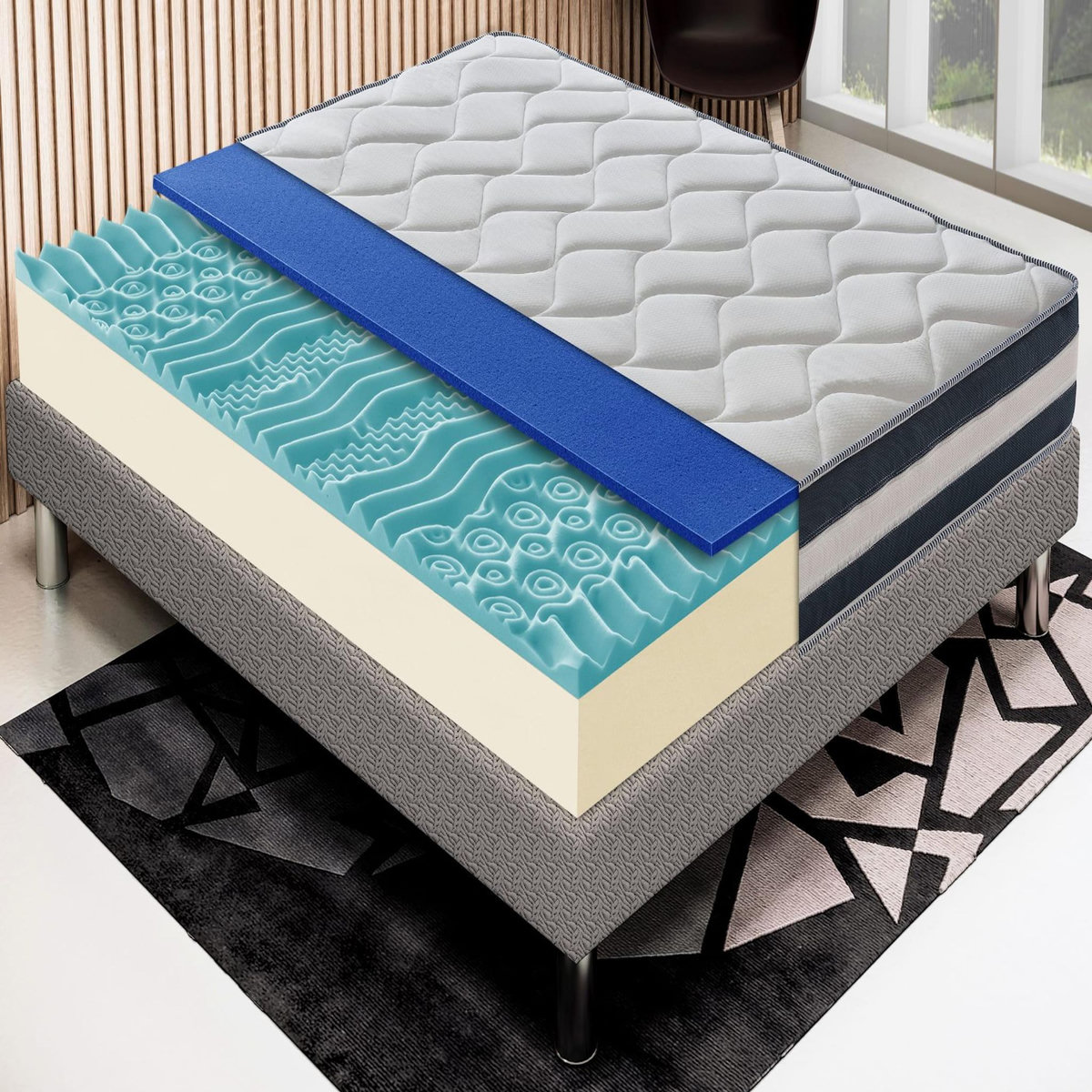 ILOVESLEEP Matelas Mousse FANTASMA - Accueil Mémoire De Forme - Epaisseur 25 Cm