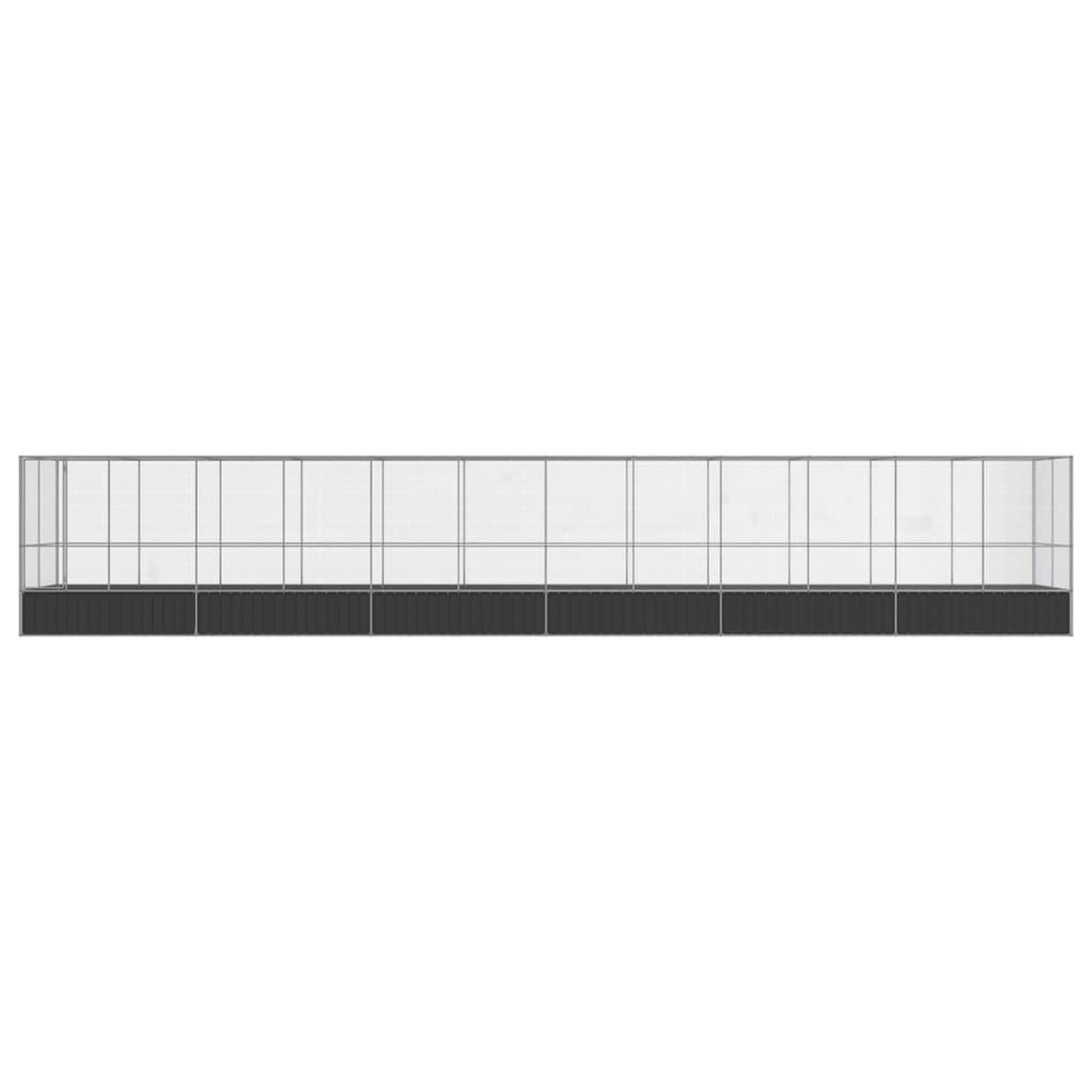 Voir la diapositive 3 : VIDAXL Voliere avec extension argente 1246x207x212 cm acier