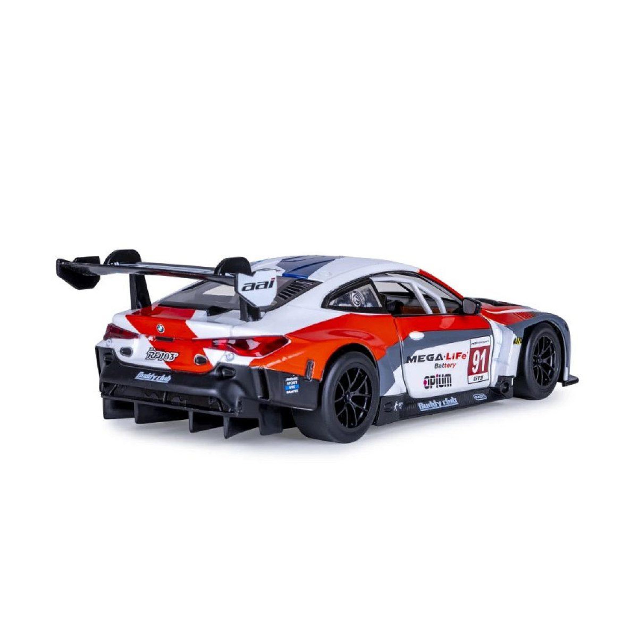 Voir la diapositive 3 : Jamara Bmw m4 gt3 miniature 1:24 blanche avec piles