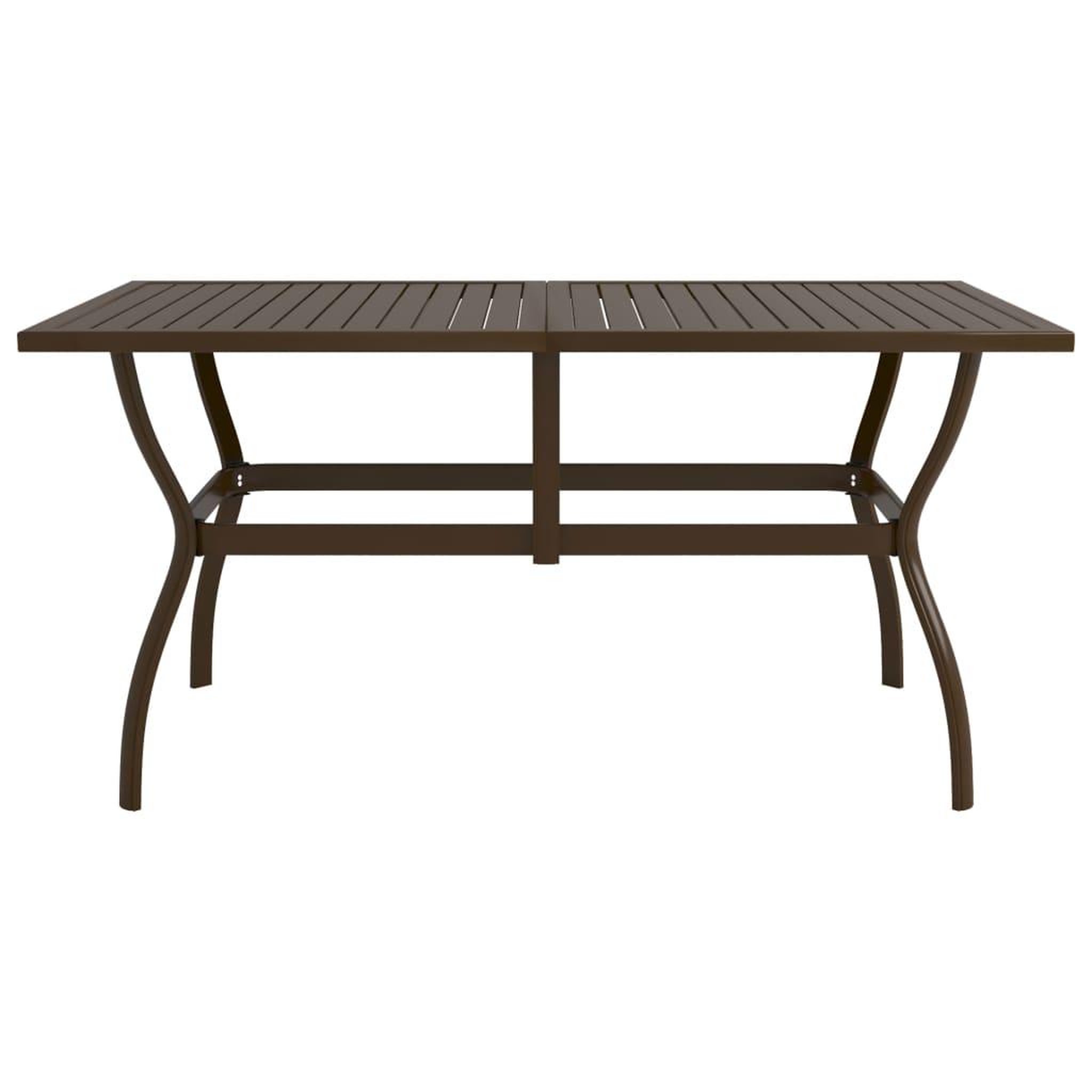 Voir la diapositive 2 : VIDAXL Table de jardin Marron 140x80x72 cm Acier