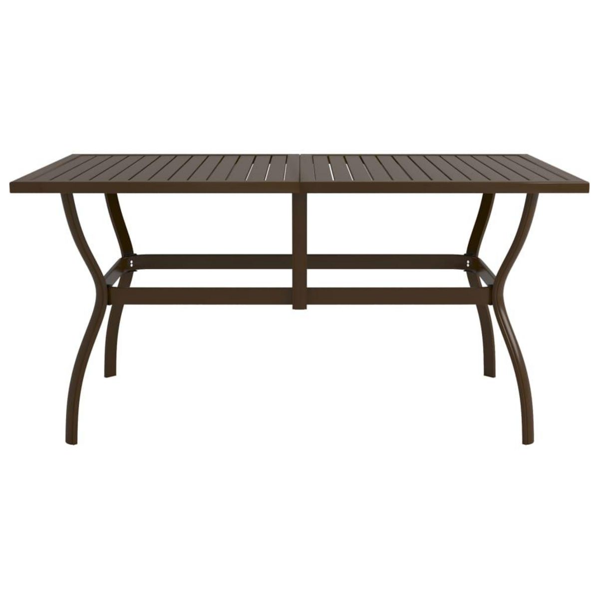 VIDAXL Table de jardin Marron 140x80x72 cm Acier