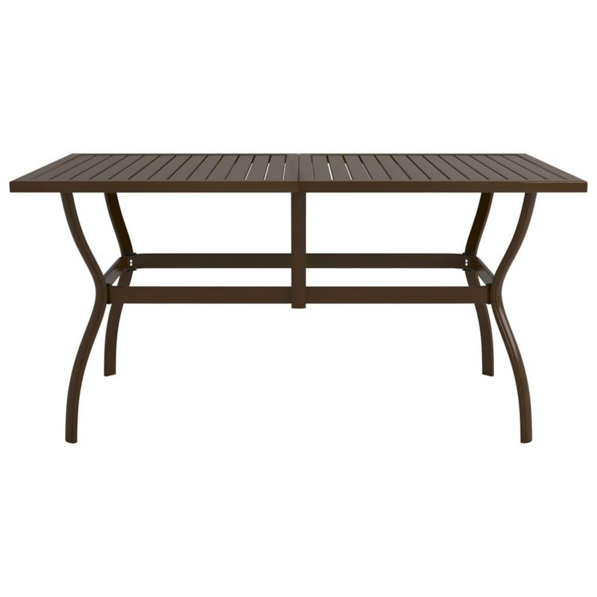 VIDAXL Table de jardin Marron 140x80x72 cm Acier