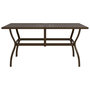 Voir la diapositive 2 : VIDAXL Table de jardin Marron 140x80x72 cm Acier