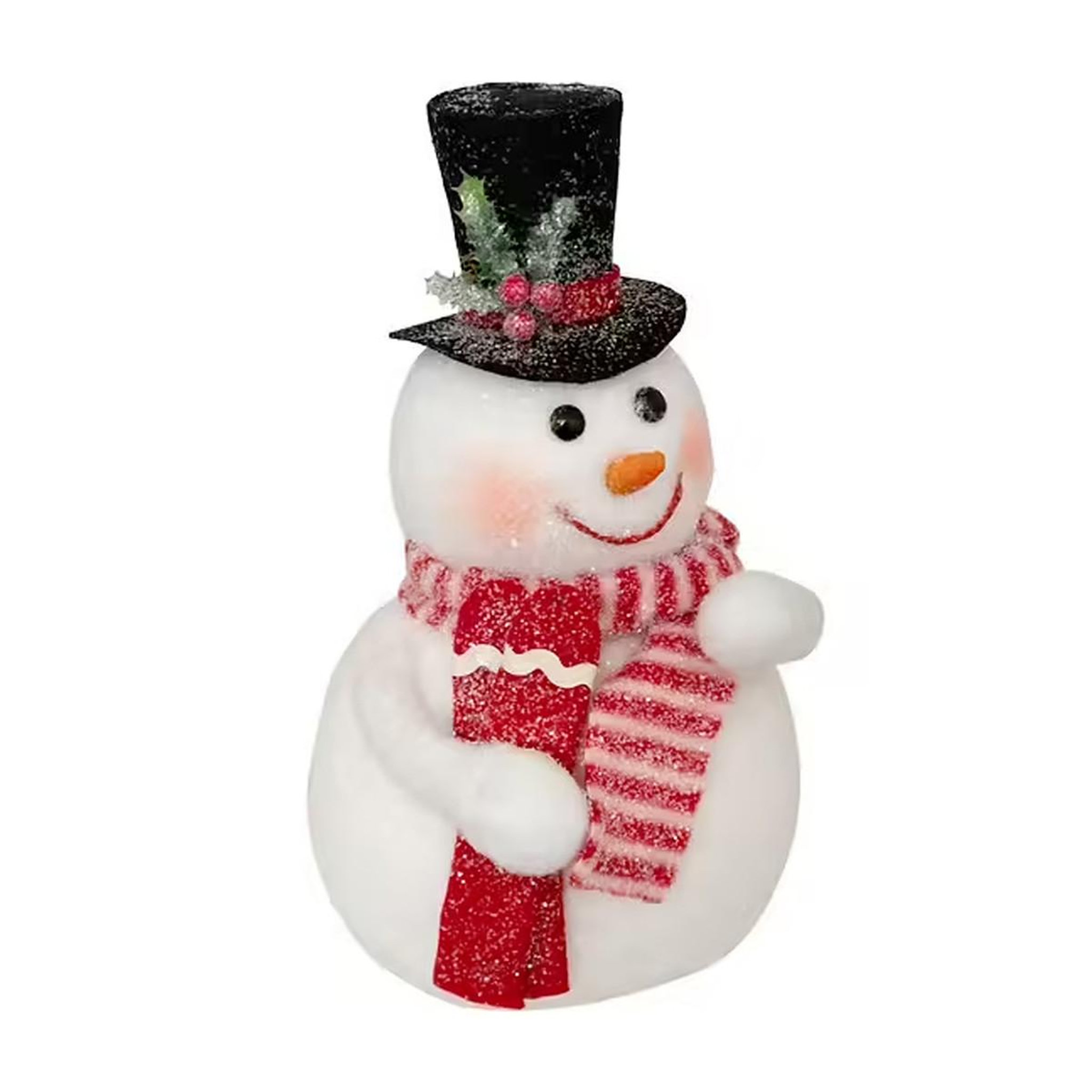 ATMOSPHERA Bonhomme de neige déco  chapeau  23cm blanc