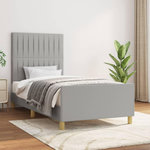 VIDAXL Cadre de lit sans matelas gris clair 80x200 cm tissu