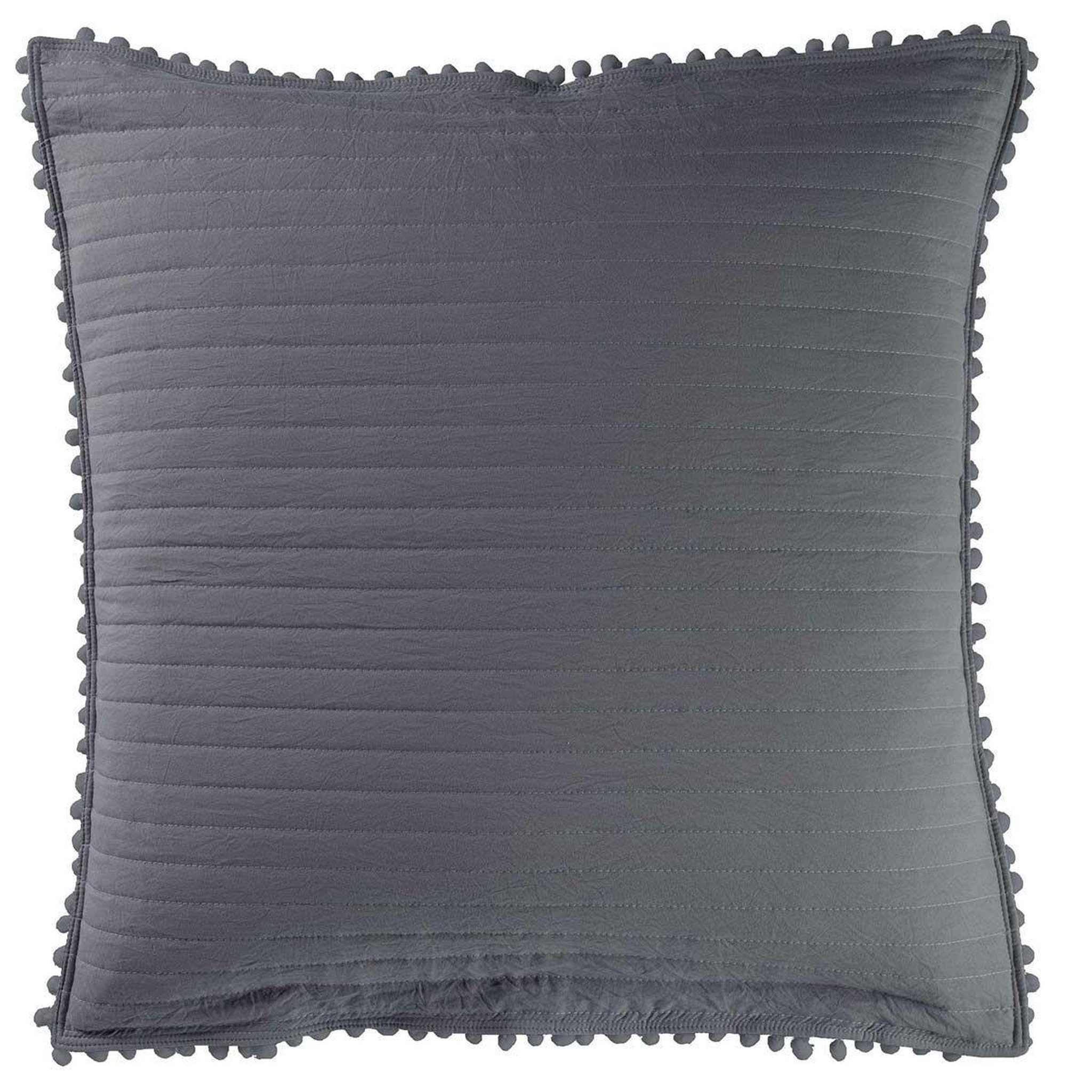 Voir la diapositive 1 : Douceur d'Intérieur Housse de coussin  dorinette  60x60cm anthracite