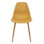 Voir la diapositive 6 : TOILINUX Lot de 6 Chaises style scandinave Mila avec pieds en métal - Jaune