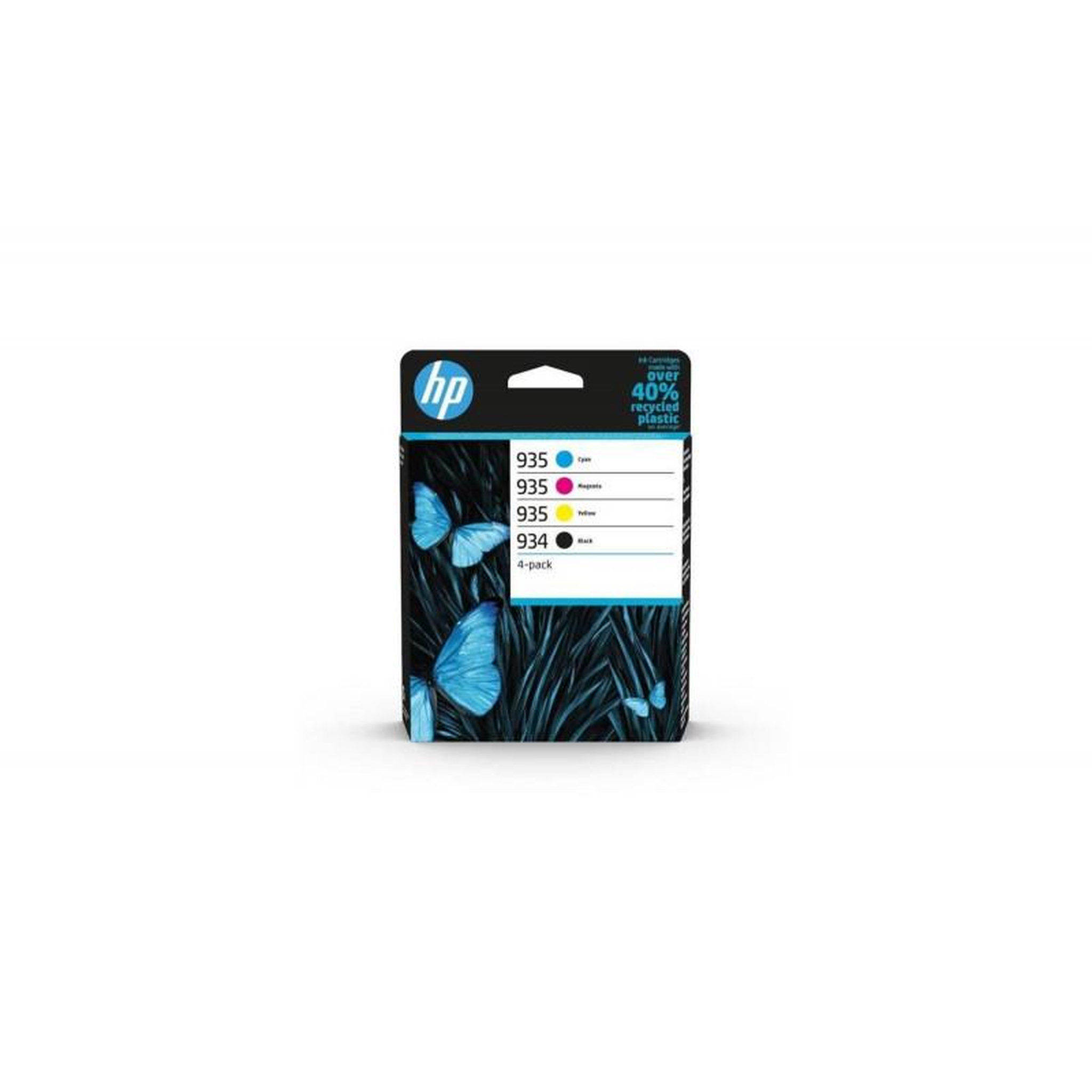 HP HP 934/935 pack de 4 cartouches dencre authentiques, noir/cyan/magenta/jaune 6ZC72AE pour imprimantes HP OfficeJet Pro 6200