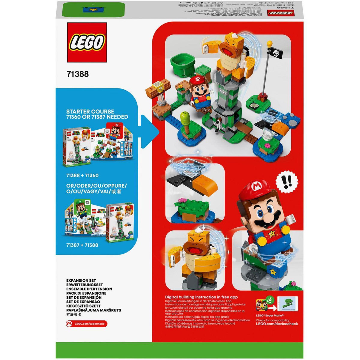 LEGO Super Mario 71388 Ensemble d'Extension La Tour Infernale du Boss Frère Sumo
