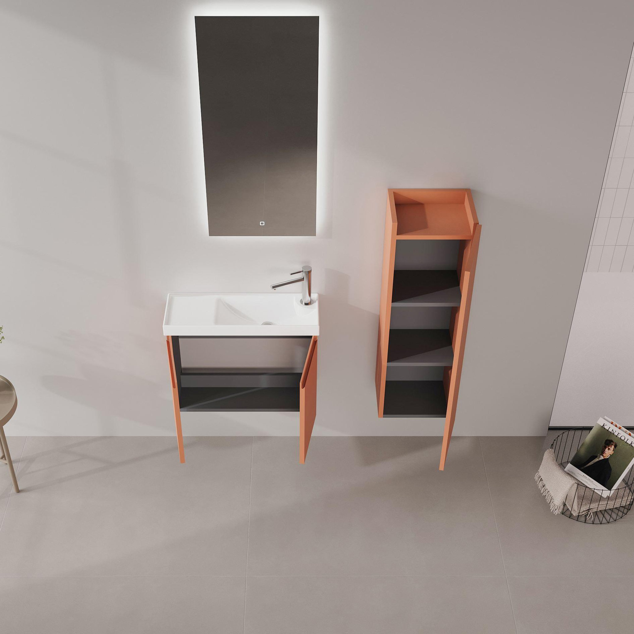 Voir la diapositive 3 : Habitat et Jardin Meuble Vasque  Ferla 60  - 60 x 22 x 50 cm - Matte Cinnamon