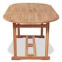 Voir la diapositive 3 : VIDAXL Table de jardin 180x90x75 cm Bois de teck solide