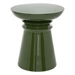 ATMOSPHERA Table d'appoint ronde en métal JAYA. Coloris disponibles : Jaune, Vert