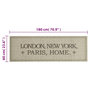 Voir la diapositive 5 : VIDAXL Tapis de cuisine lavable imprime Home capitales 60x180 cm