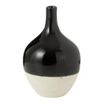 Paris Prix Vase Déco en Porcelaine  Iva  24cm Noir & Blanc
