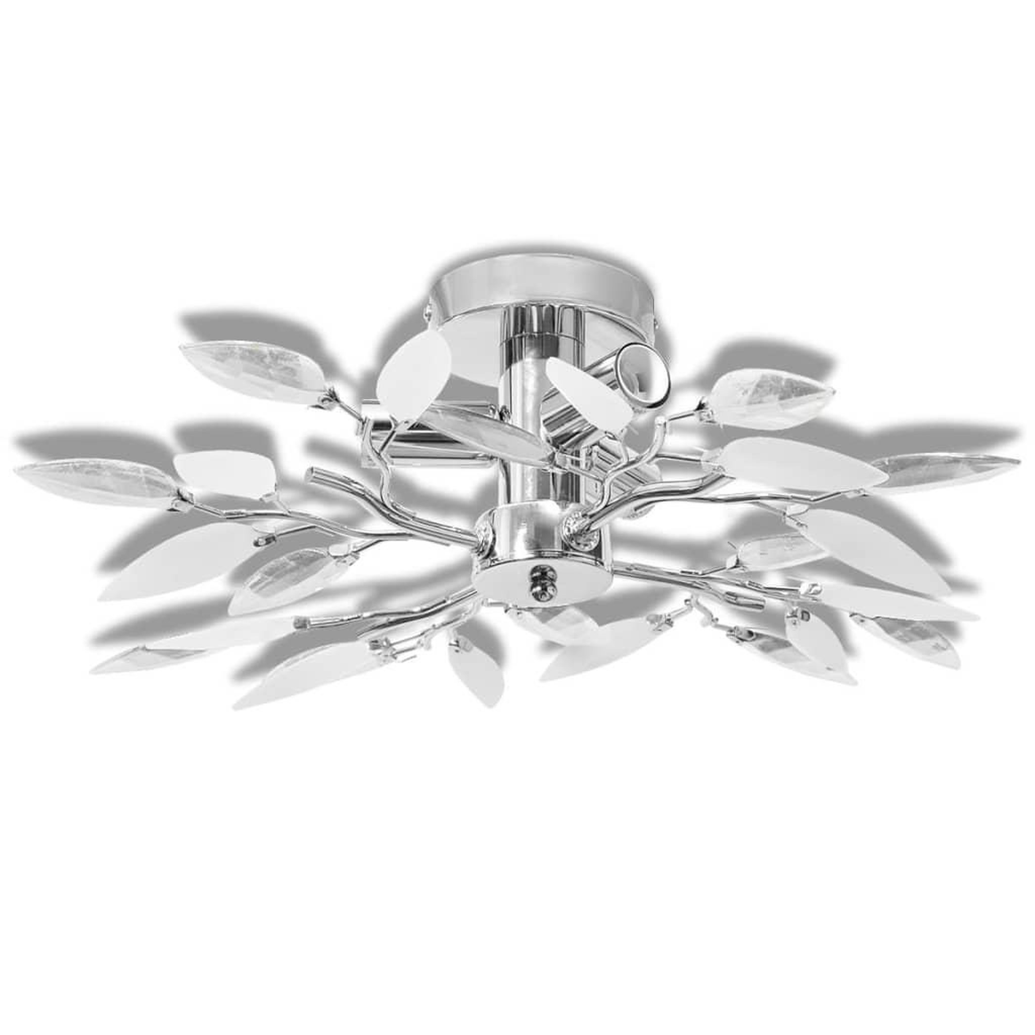 Voir la diapositive 2 : VIDAXL Plafonnier et bras en forme de feuille Acrylique 3 ampoules E14