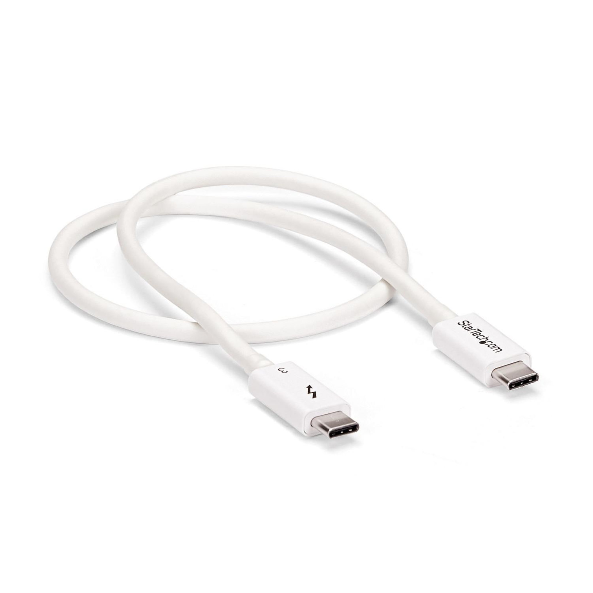 Voir la diapositive 3 : Startech Startech.com câble thunderbolt 3 de 50 cm - 40 gb/s - compatible thunderbolt, usb et displayport - blanc