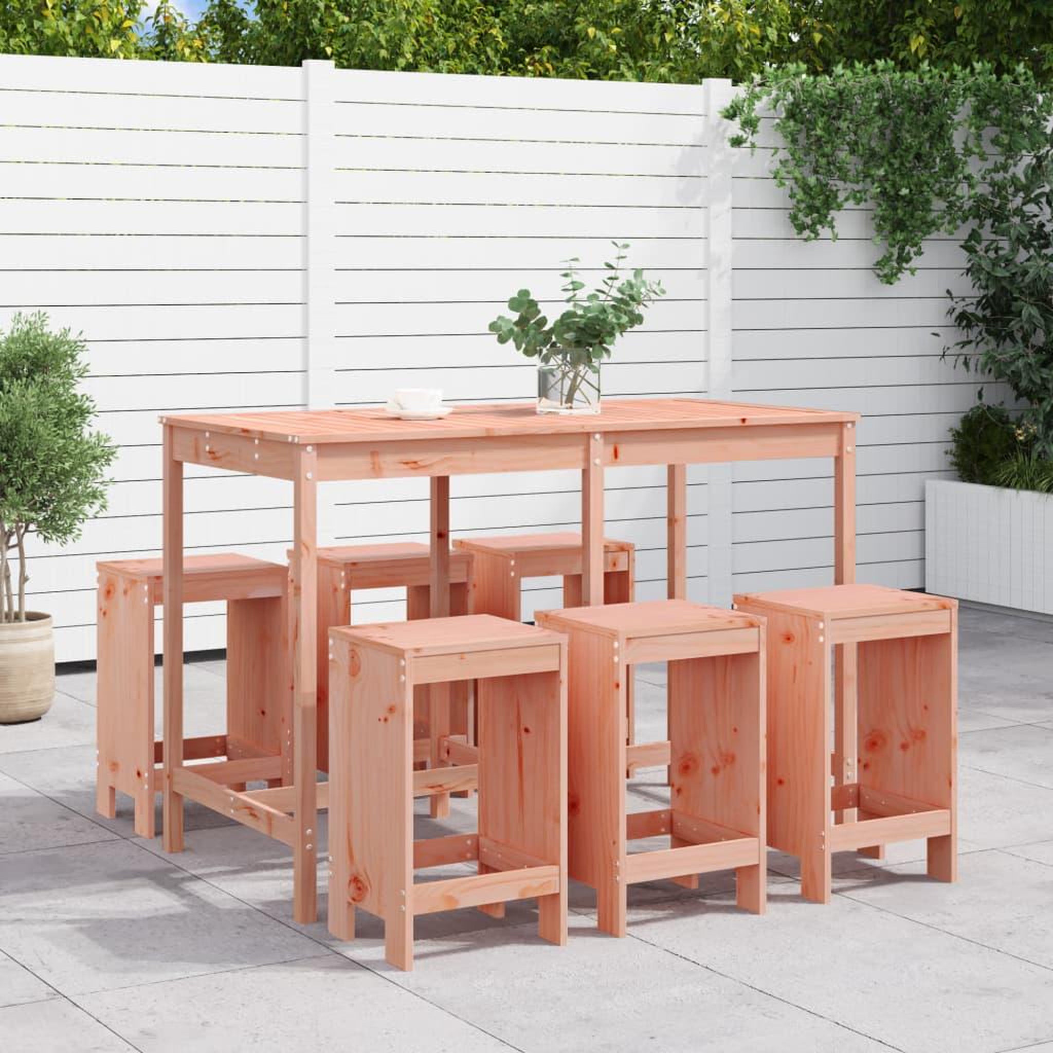 VIDAXL Ensemble de bar de jardin 7 pcs bois massif douglas