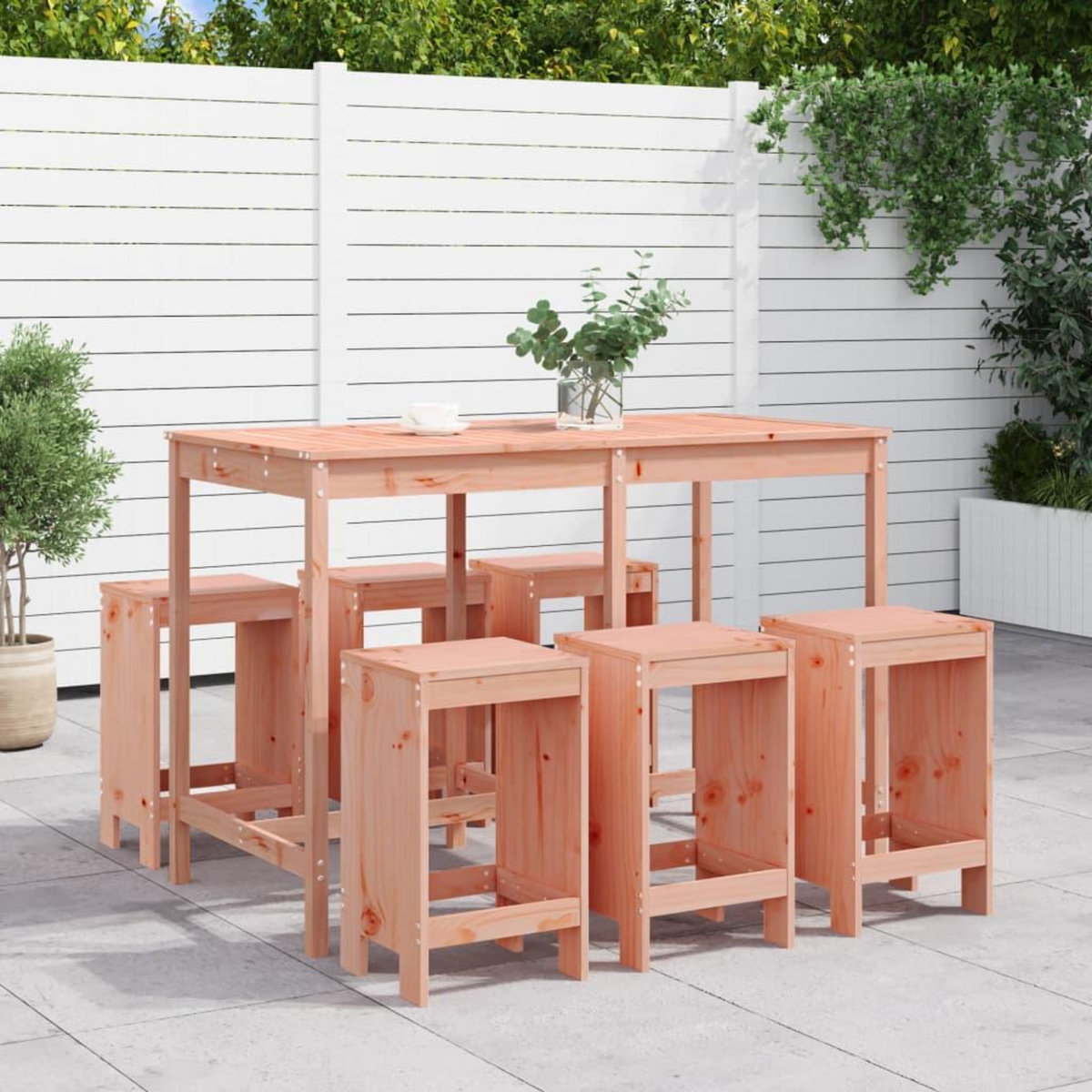 VIDAXL Ensemble de bar de jardin 7 pcs bois massif douglas