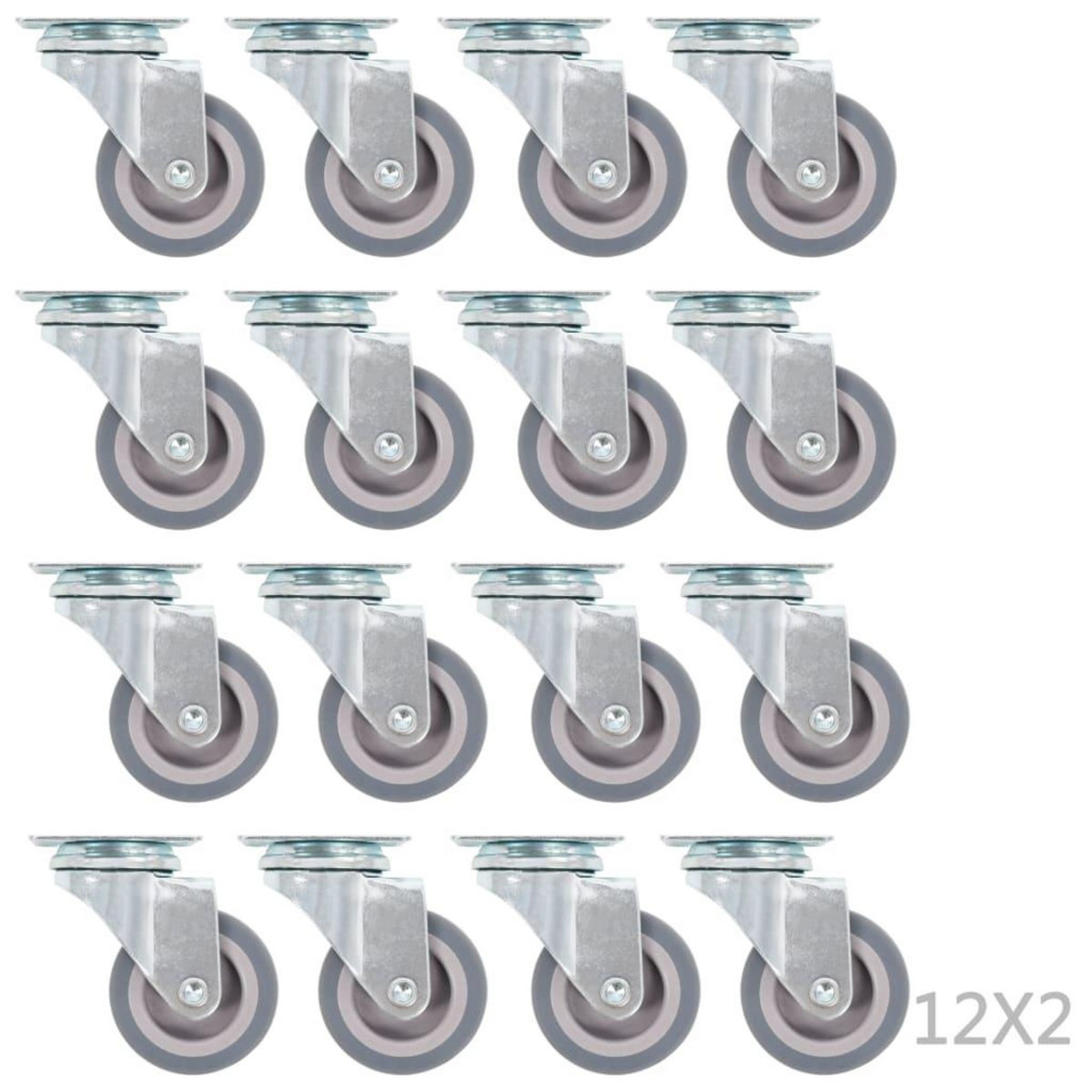 VIDAXL 48 pcs Roulettes pivotantes 50 mm