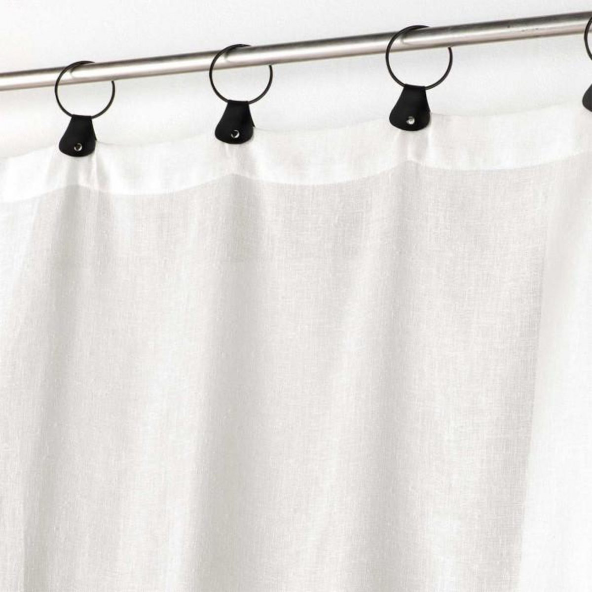 Paris Prix Rideau Voilage à Anneaux  Linka  140x240cm Blanc