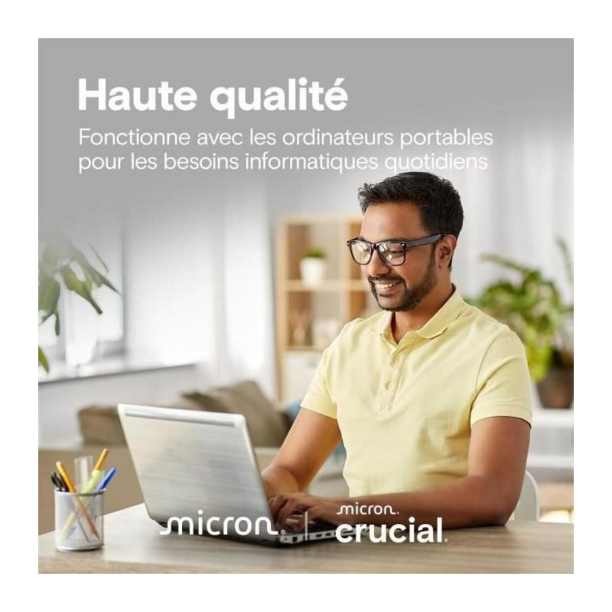 Crucial SSD interne - CRUCIAL - E100 - 480 Go - PCIe Gen4 NVMe M.2 - Jusqu'a 470 Mo/s