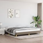 VIDAXL Cadre de lit sans matelas taupe 200x200 cm tissu