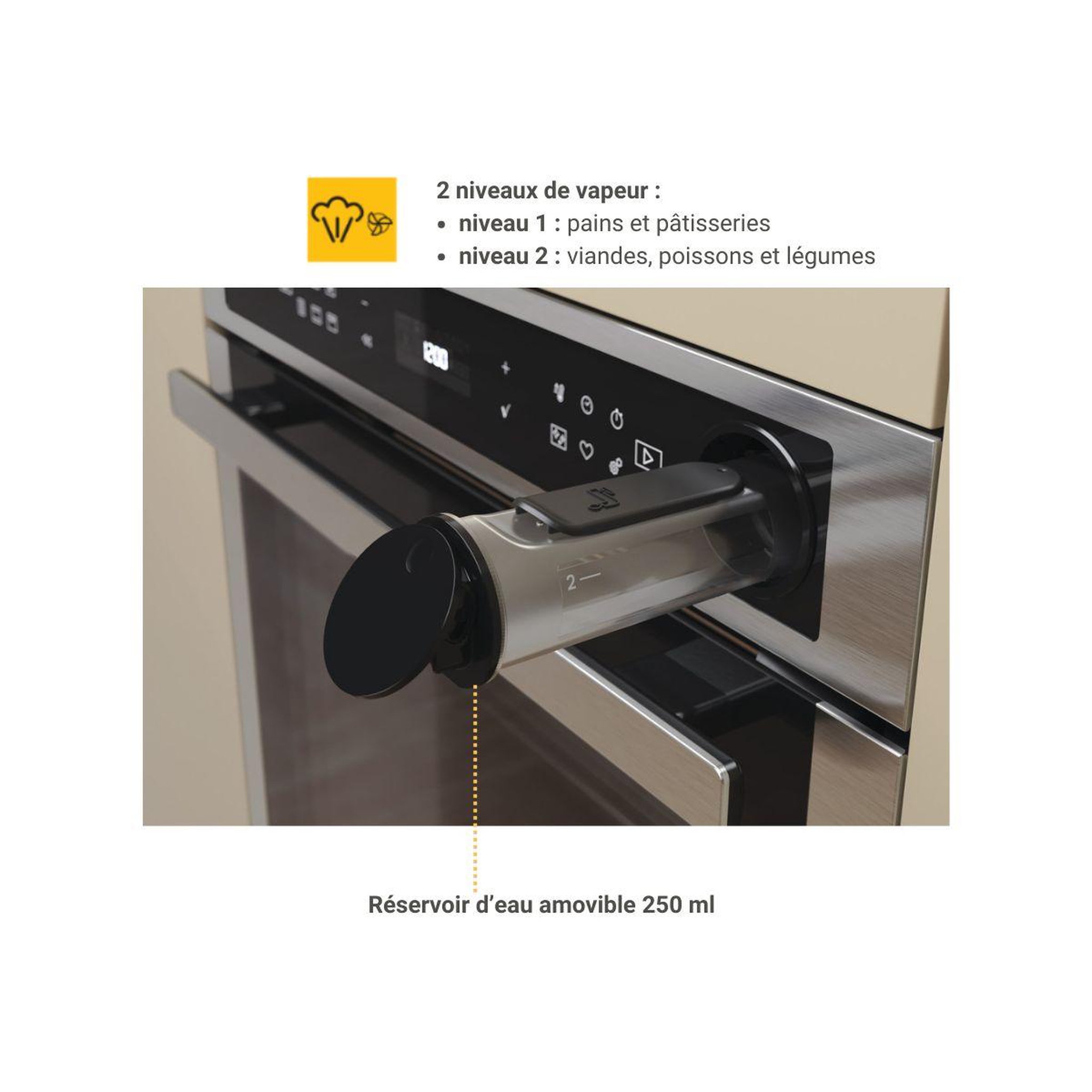 Voir la diapositive 3 : Whirlpool Four encastrable fonction vapeur AKZ9S8271IX SteamSense