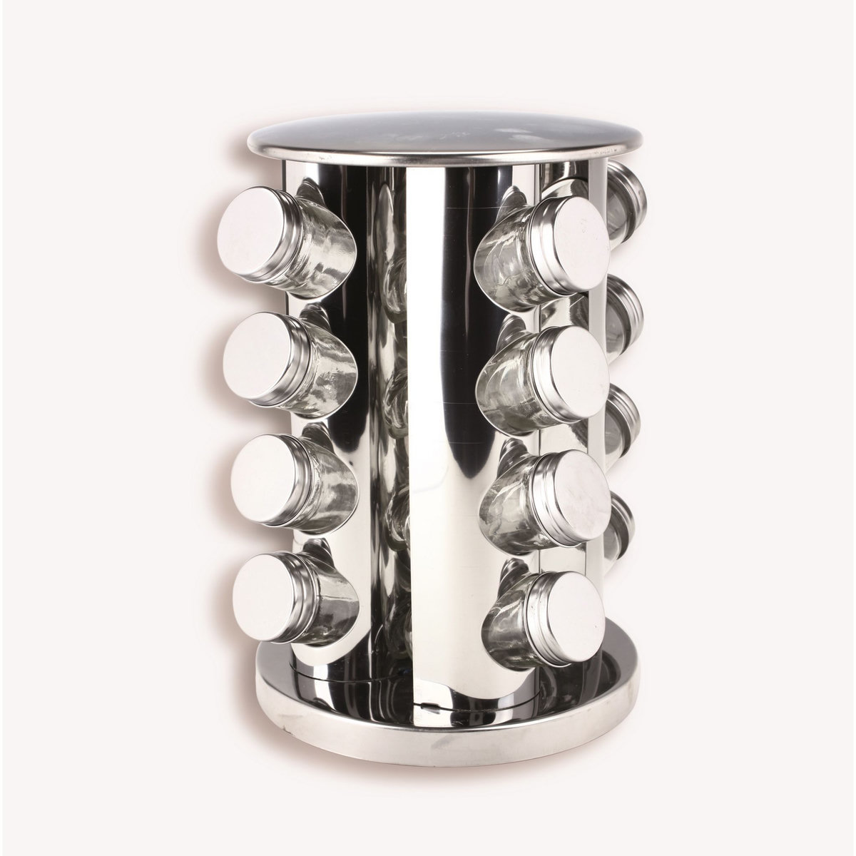 SECRET DE GOURMET Support 16 pots à épices tournant en inox
