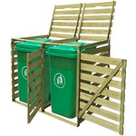 VIDAXL Abri pour poubelle double 240 L Bois impregne