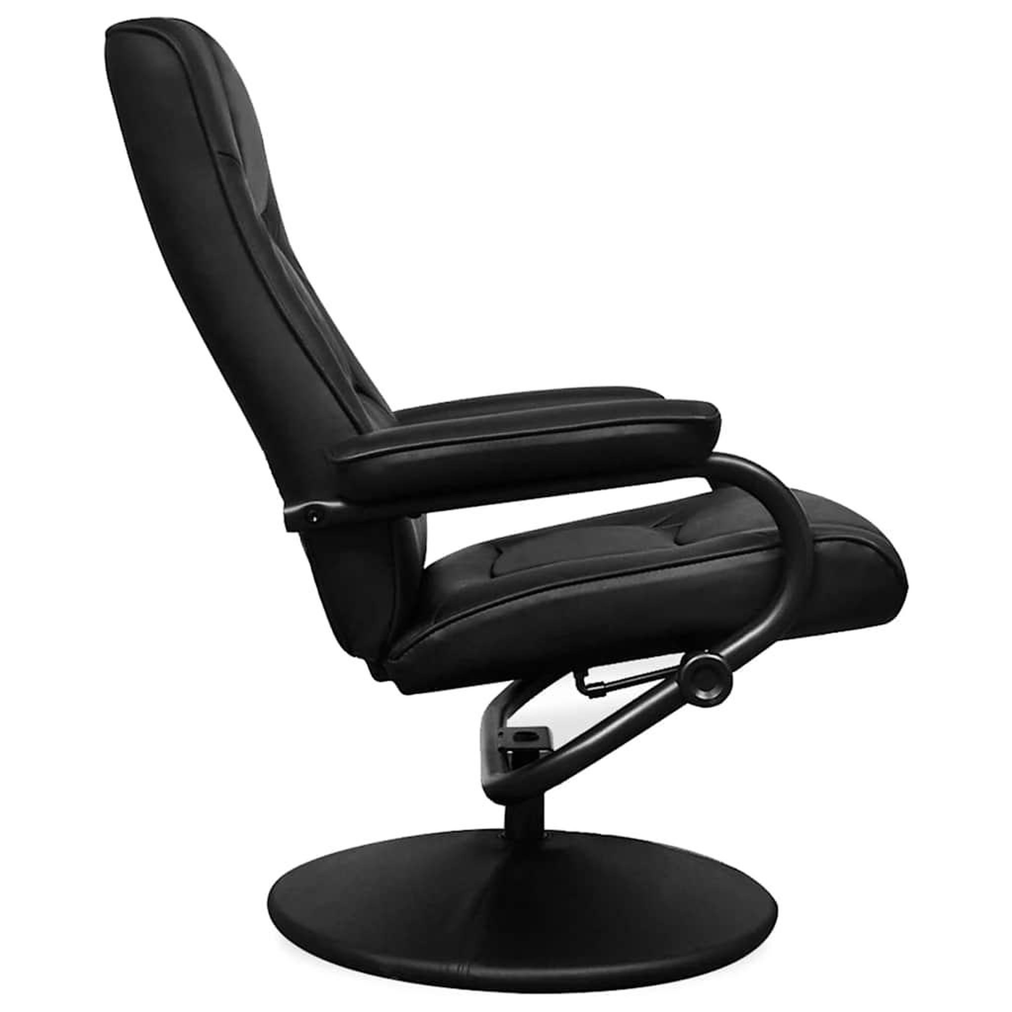 Voir la diapositive 5 : VIDAXL Fauteuil tv avec repose-pied noir similicuir