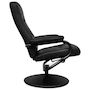 Voir la diapositive 5 : VIDAXL Fauteuil TV avec repose-pied Noir Similicuir