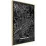 Voir la diapositive 1 : Paris Prix Affiche Murale Encadrée  City Map Frankfurt Dark