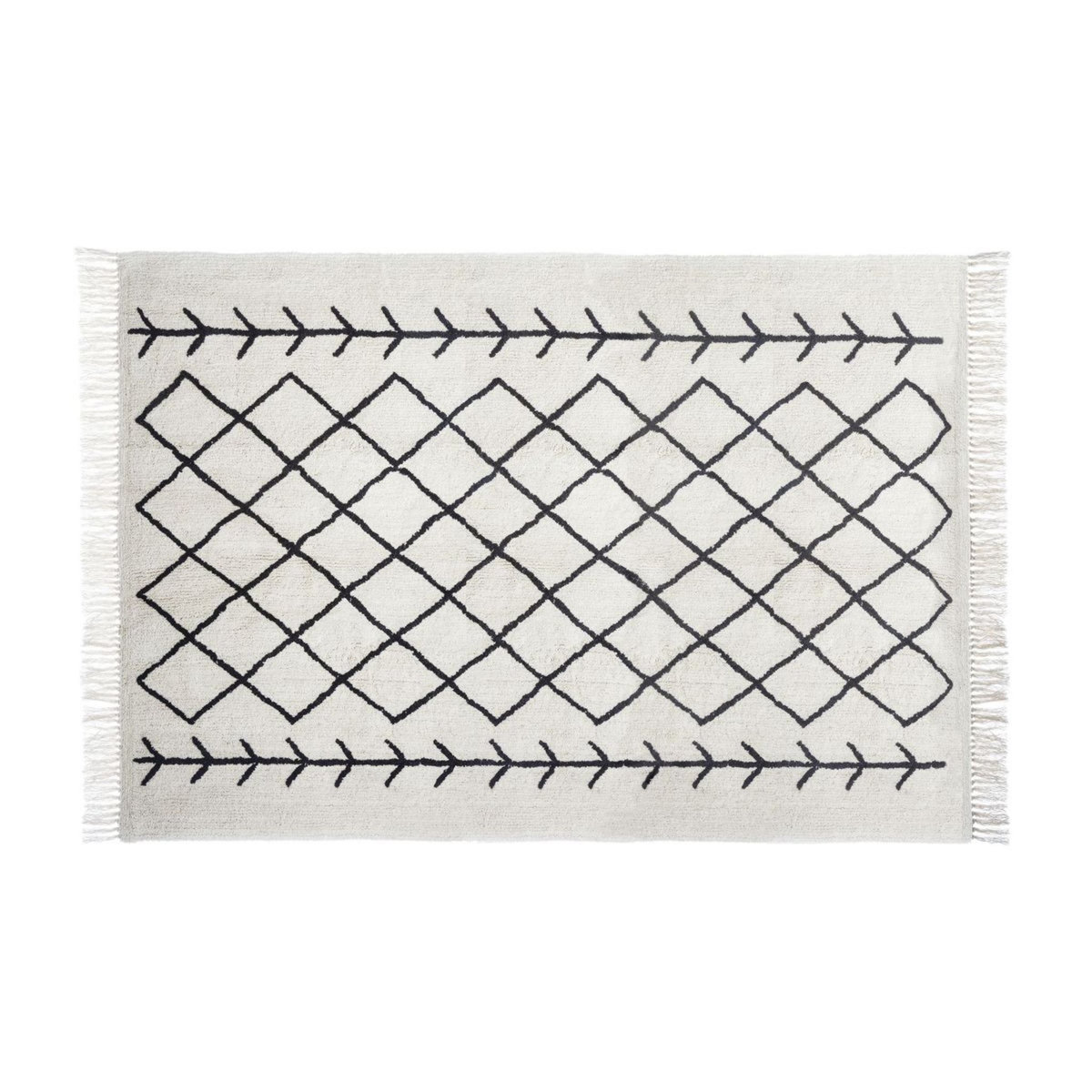 ATMOSPHERA Tapis déco rectangulaire en coton motifs ethniques DELHI