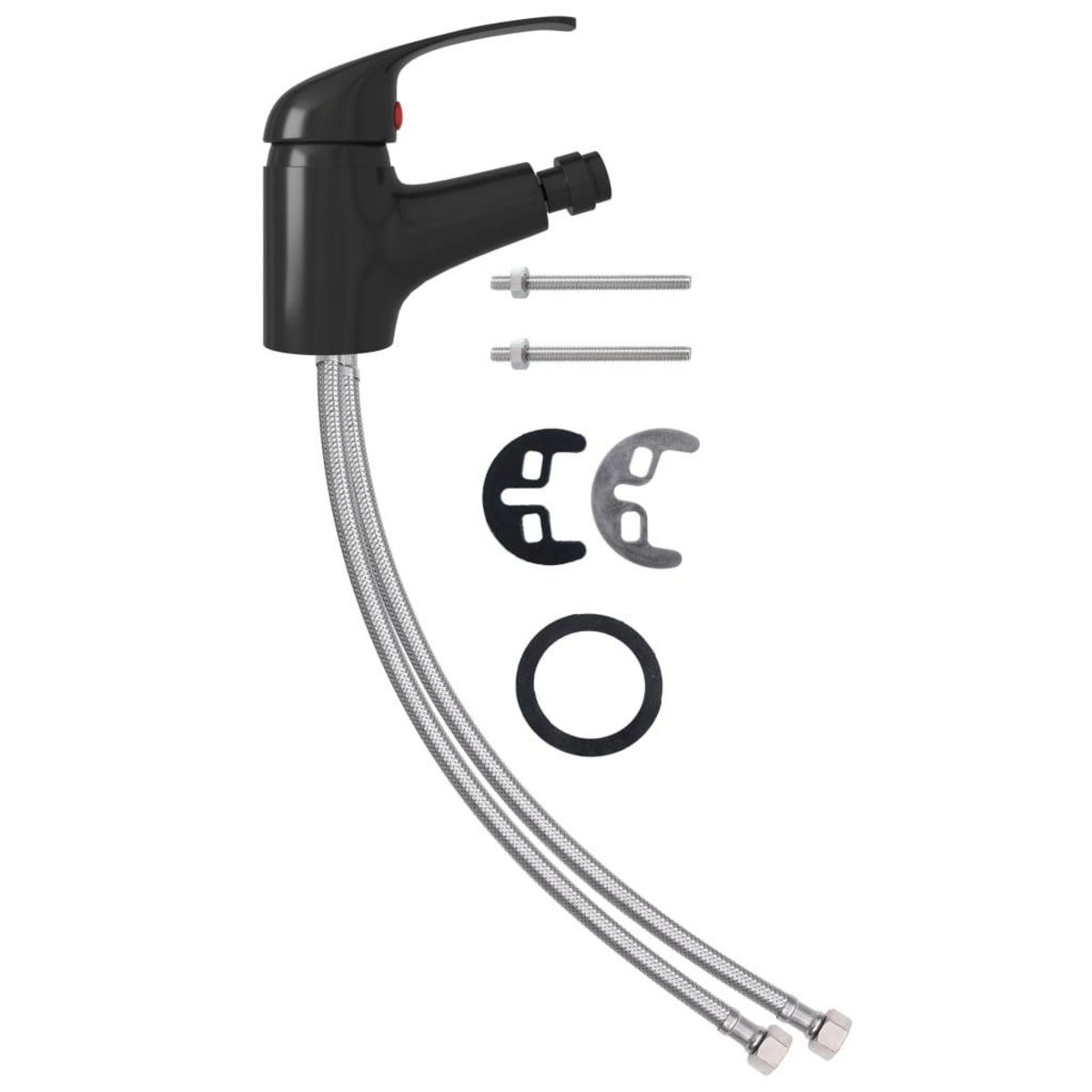 VIDAXL Mitigeur de bidet de salle de bain Noir 13x12 cm